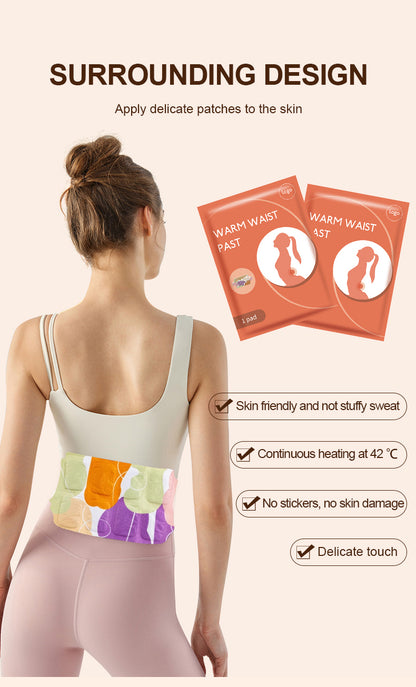 Disposable Air-Activated Self-Heating Waist Winter Keep Hot Patch Waist Warmers Patches