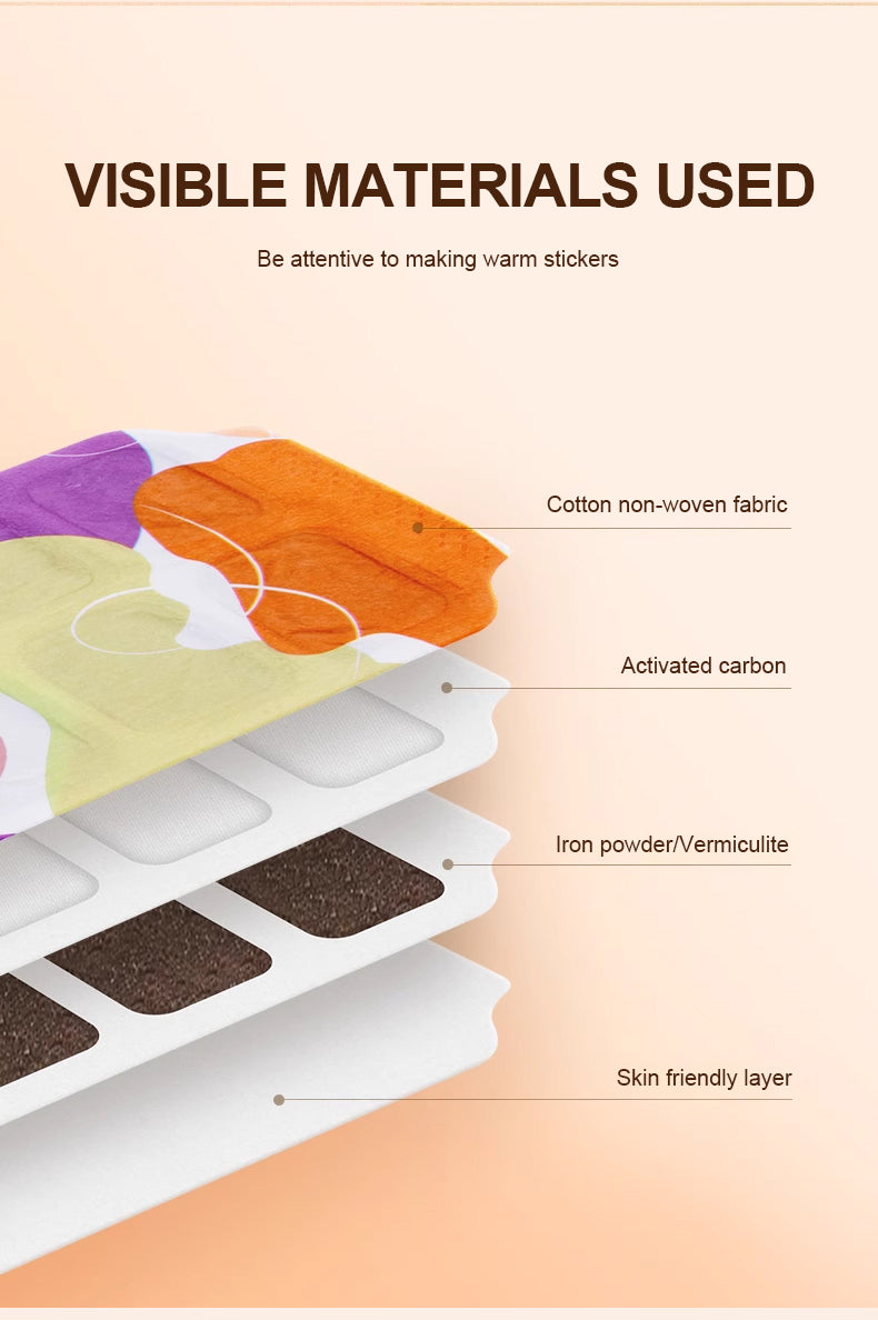 Disposable Air-Activated Self-Heating Waist Winter Keep Hot Patch Waist Warmers Patches